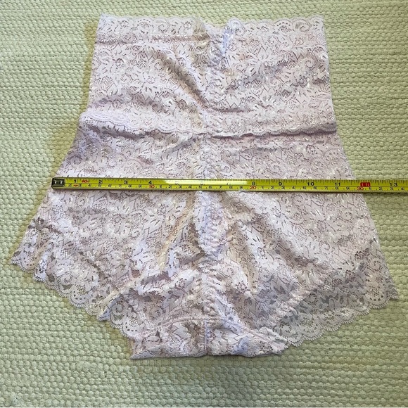 NWOT Pink Hi-Waist Shapewear Tummy Control Lace Brief Underwear Size S - Picture 8 of 8